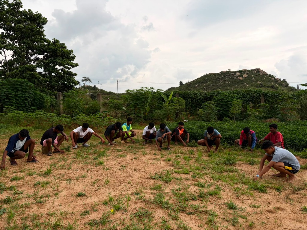 Manual Work & Outdoor Activity — Ashram Grounds